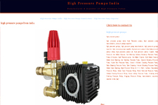 High Pressure Pumps India